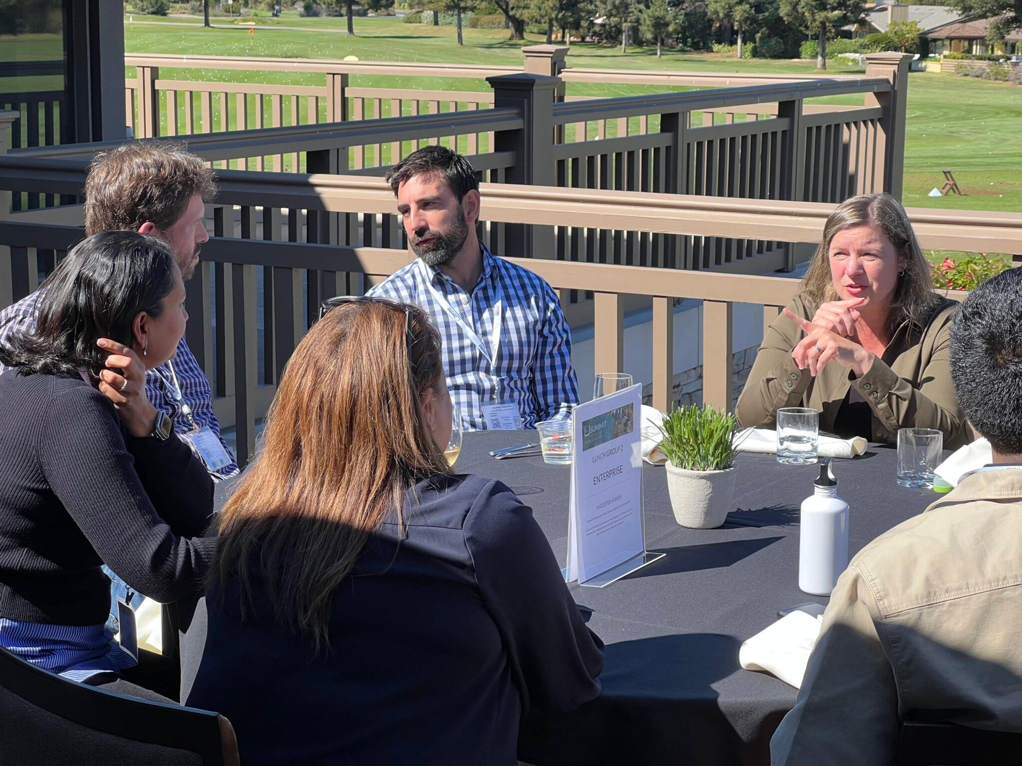 Founders connecting with investors